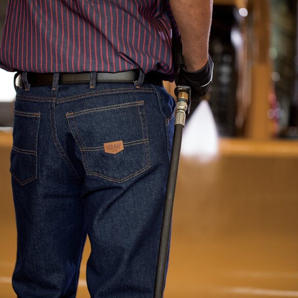 Red Kap Classic Rigid Dark Navy Denim Work Jeans - Style PD52DN (38 x 32) - Picture 1 of 10
